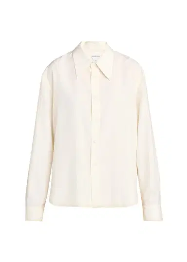 Bottega Veneta Silk Taffeta Button-Down Shirt | Thumbnail 1 Bottega Veneta Silk Taffeta Button-Down Shirt | Thumbnail 1