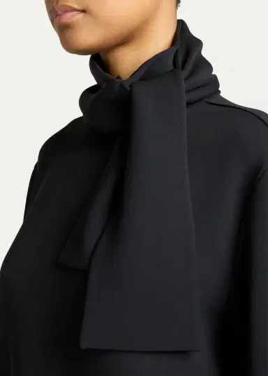 Balenciaga Wool-Silk Top w/ Scarf Tie | Thumbnail 5 Balenciaga Wool-Silk Top w/ Scarf Tie | Thumbnail 5