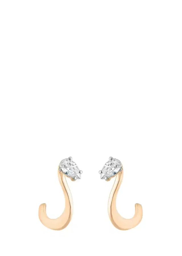 18K Diamond Pear Nova Earrings