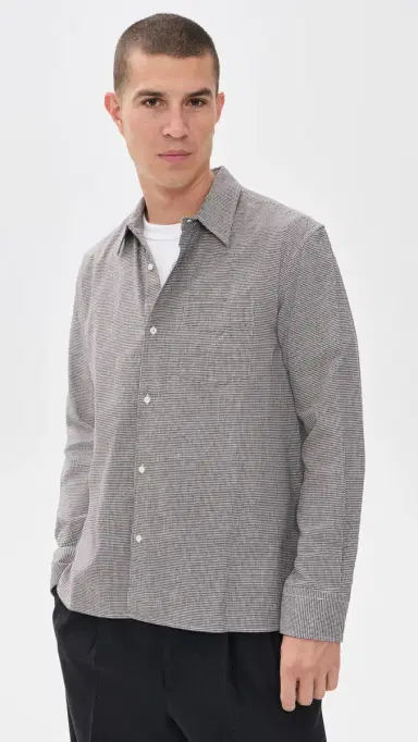 OFFICINE GÉNÉRALE Guido Brush Co Puppytooth Shirt | Thumbnail 2 OFFICINE GÉNÉRALE Guido Brush Co Puppytooth Shirt | Thumbnail 2