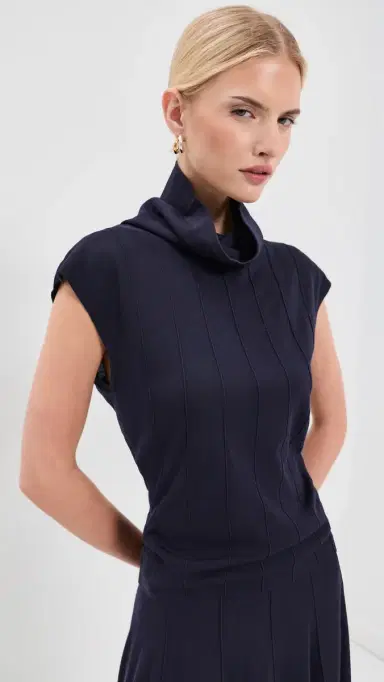 TWP Funnel Neck Sleeveless Wool Top | Thumbnail 2 TWP Funnel Neck Sleeveless Wool Top | Thumbnail 2