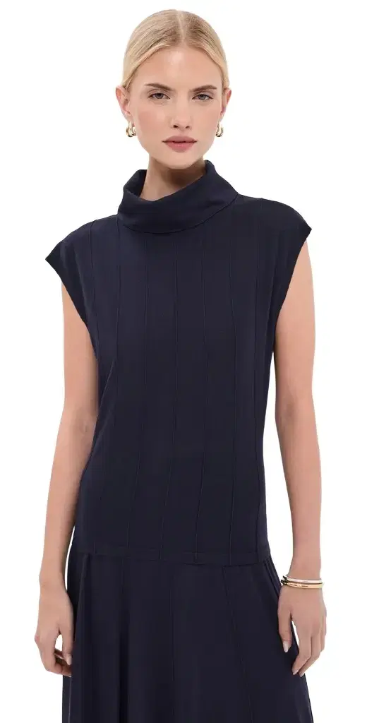 TWP Funnel Neck Sleeveless Wool Top
