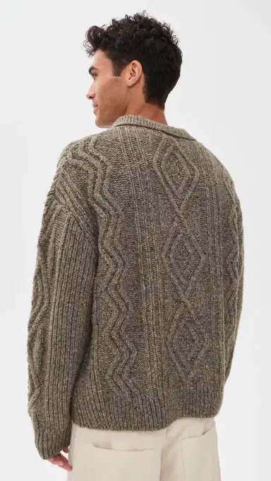 Frame Cable Polo Sweater | Thumbnail 3