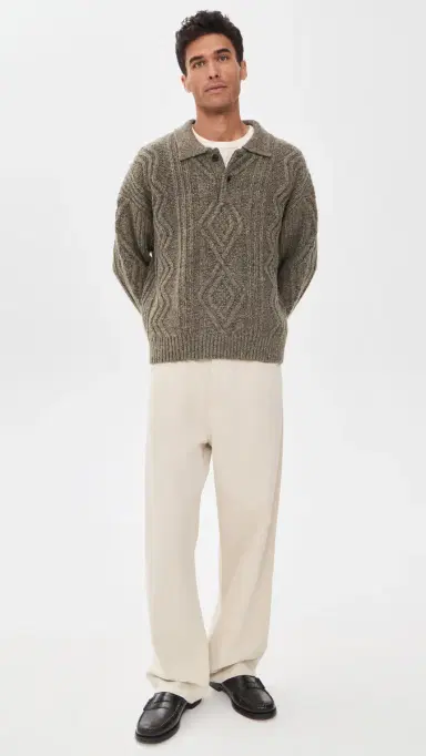 Frame Cable Polo Sweater | Thumbnail 5