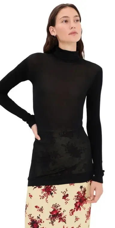 Jil Sander Long Sleeve Silk Top | Thumbnail 1 Jil Sander Long Sleeve Silk Top | Thumbnail 1