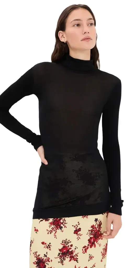 Jil Sander Long Sleeve Silk Top