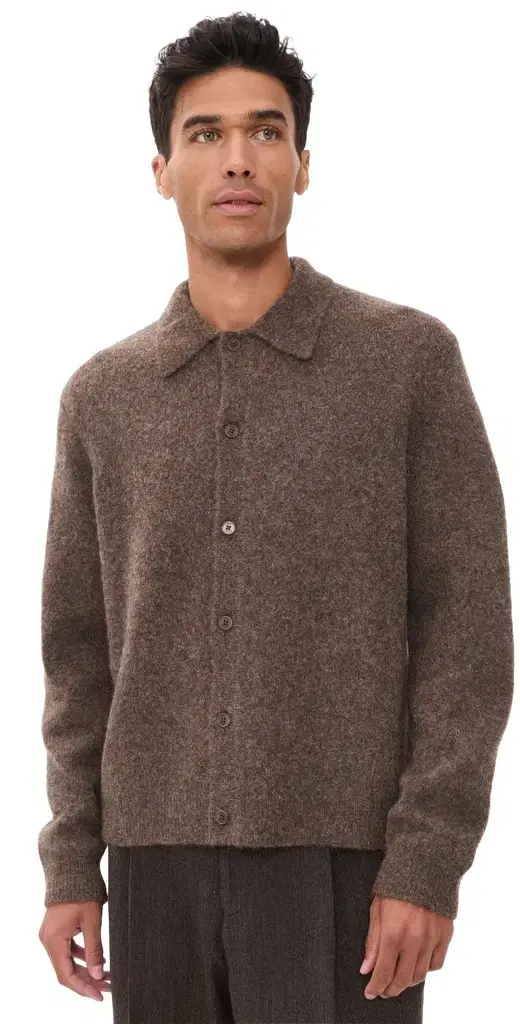 Wax London Tristan Fluffy Wool Button Cardigan