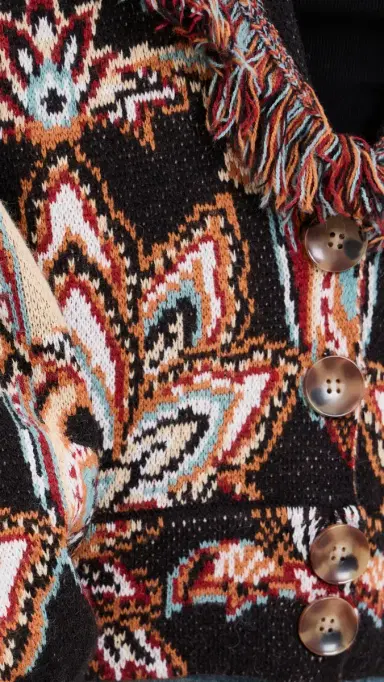 Farm Rio Tapestry Knit Fringe Cardigan | Thumbnail 6 Farm Rio Tapestry Knit Fringe Cardigan | Thumbnail 6