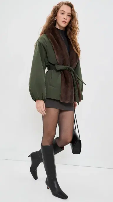 Avec Les Filles Balloon Belted Puffer Jacket | Thumbnail 5 Avec Les Filles Balloon Belted Puffer Jacket | Thumbnail 5