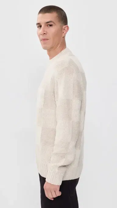 Les Deux Check Knit Sweater | Thumbnail 4 Les Deux Check Knit Sweater | Thumbnail 4