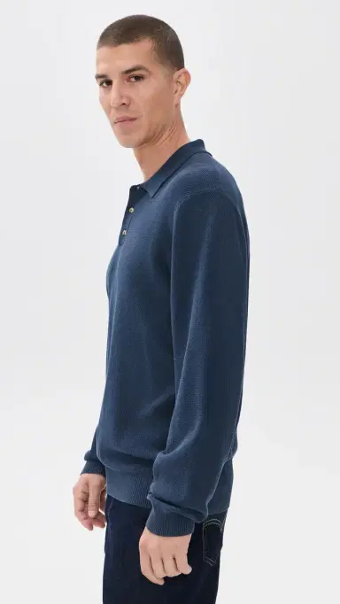 Fair Harbor Mariner Long Sleeve Polo Top | Thumbnail 4 Fair Harbor Mariner Long Sleeve Polo Top | Thumbnail 4