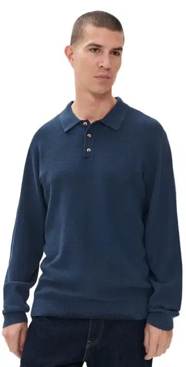 Fair Harbor Mariner Long Sleeve Polo Top | Thumbnail 1 Fair Harbor Mariner Long Sleeve Polo Top | Thumbnail 1