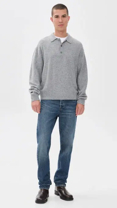 Frame Boiled Wool Polo Sweater | Thumbnail 5 Frame Boiled Wool Polo Sweater | Thumbnail 5