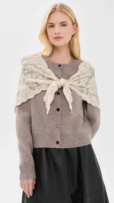 Sea Kirra Lace Scarf Cardigan | Thumbnail 2 Sea Kirra Lace Scarf Cardigan | Thumbnail 2