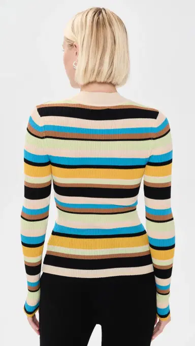 SIMONMILLER Mika Striped Knit Top | Thumbnail 4