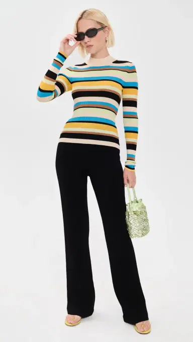SIMONMILLER Mika Striped Knit Top | Thumbnail 6