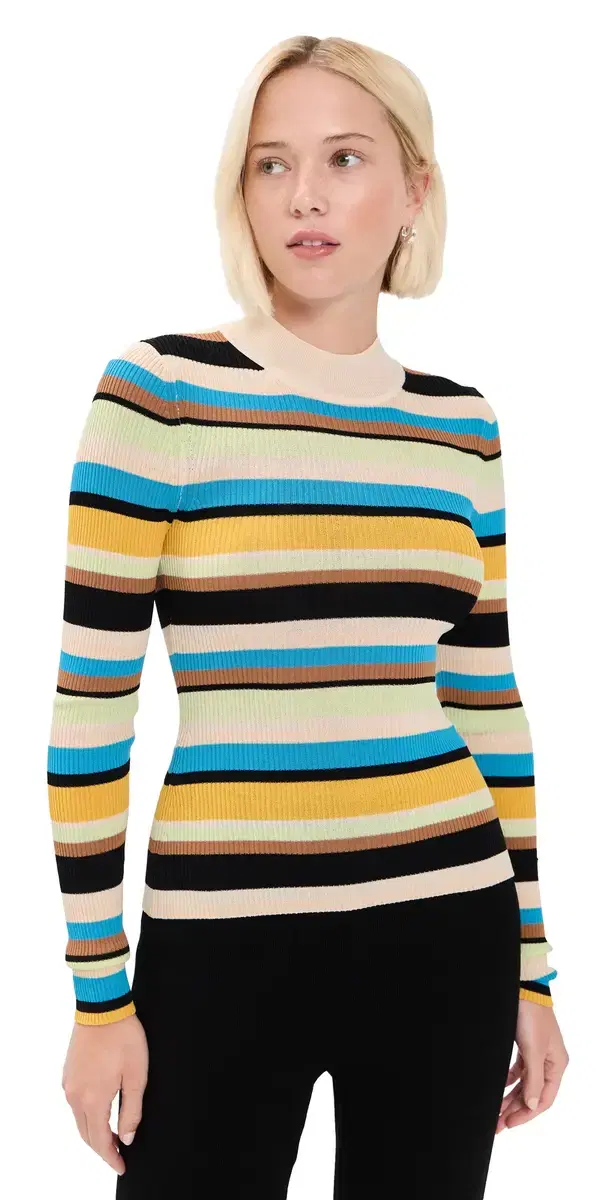SIMONMILLER Mika Striped Knit Top