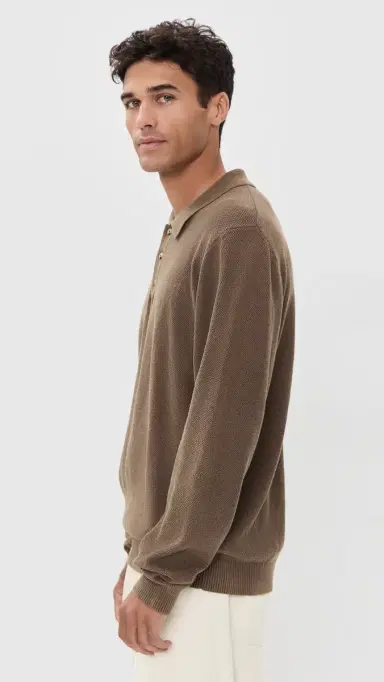 Fair Harbor Mariner Long Sleeve Polo Top | Thumbnail 4 Fair Harbor Mariner Long Sleeve Polo Top | Thumbnail 4