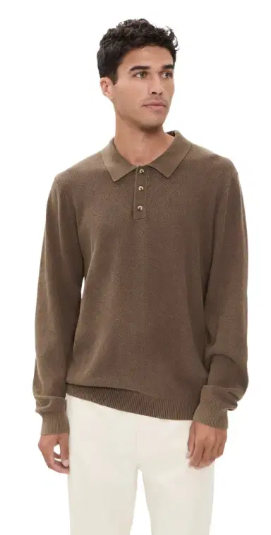 Fair Harbor Mariner Long Sleeve Polo Top | Thumbnail 1 Fair Harbor Mariner Long Sleeve Polo Top | Thumbnail 1