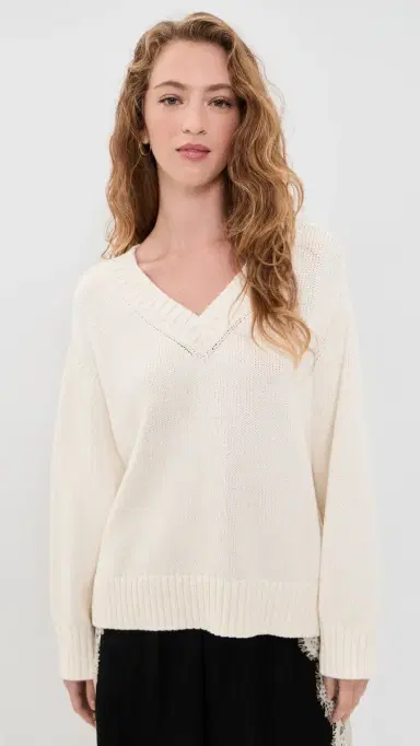 L'Agence Oversized V Neck Pullover | Thumbnail 2 L'Agence Oversized V Neck Pullover | Thumbnail 2