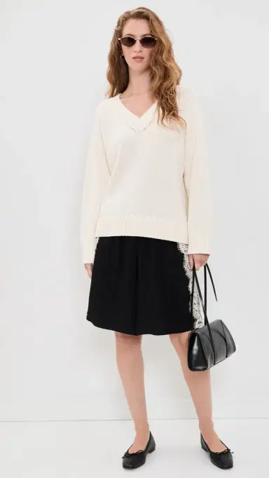 L'Agence Oversized V Neck Pullover | Thumbnail 5 L'Agence Oversized V Neck Pullover | Thumbnail 5