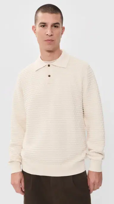 Les Deux Check Structure Knitted Polo | Thumbnail 3