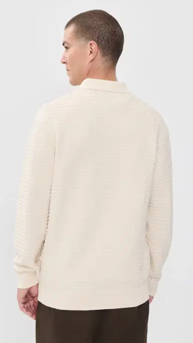 Les Deux Check Structure Knitted Polo | Thumbnail 4