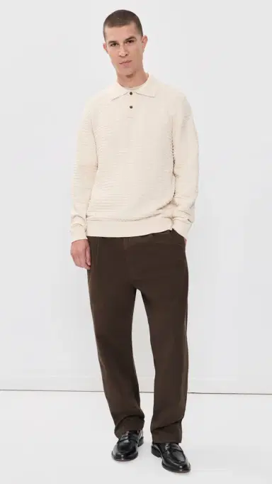 Les Deux Check Structure Knitted Polo | Thumbnail 6
