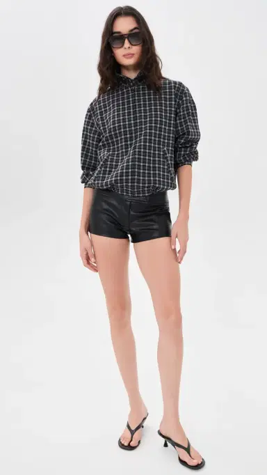 LIONESS Merci Faux Leather Shorts | Thumbnail 5