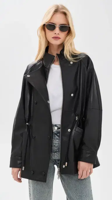 Avec Les Filles Slouchy Leather Anorak | Thumbnail 2 Avec Les Filles Slouchy Leather Anorak | Thumbnail 2