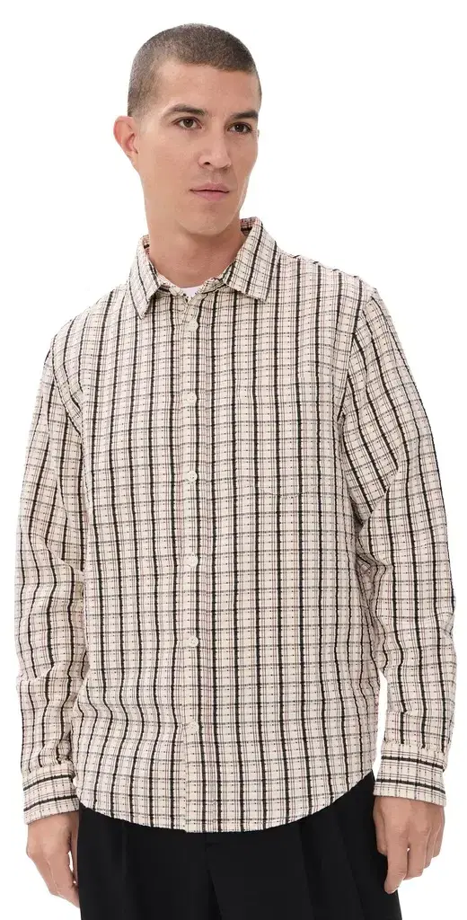 Wax London Shelly Dobby Check Button Down Shirt