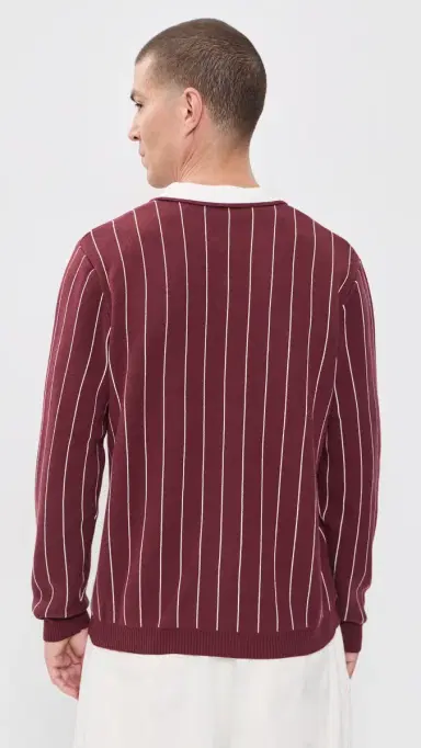 Les Deux Signature Knitted Long Sleeve Polo | Thumbnail 3