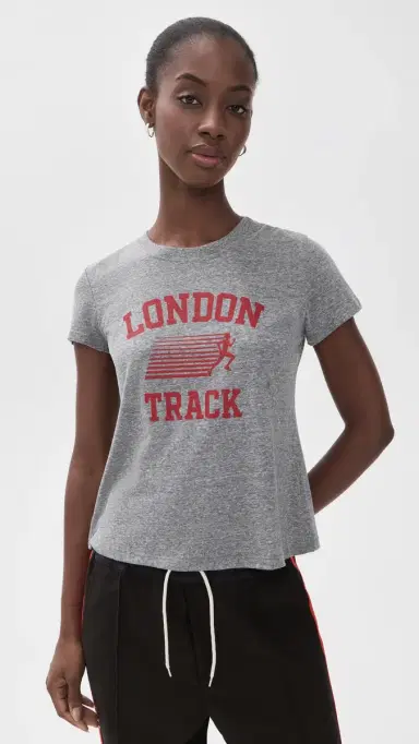 Sunny Somewhere London Track Femme Crew Tee | Thumbnail 2