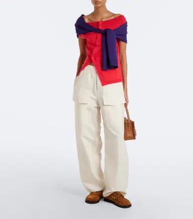 JW Anderson Layered off-shoulder wool top | Thumbnail 4 JW Anderson Layered off-shoulder wool top | Thumbnail 4