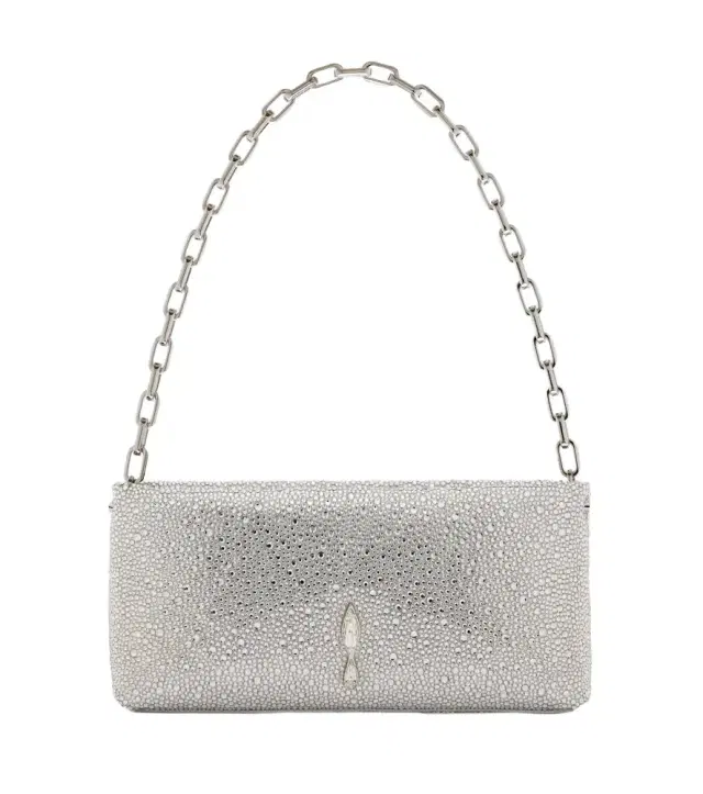 Christian Louboutin Maykimay Small embellished satin clutch