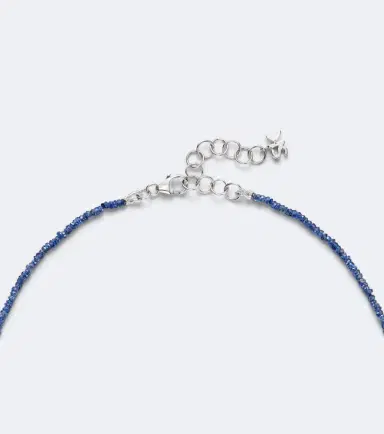 Suzanne Kalan Infinite 18kt white gold beaded necklace with sapphires and diamonds | Thumbnail 3 Suzanne Kalan Infinite 18kt white gold beaded necklace with sapphires and diamonds | Thumbnail 3