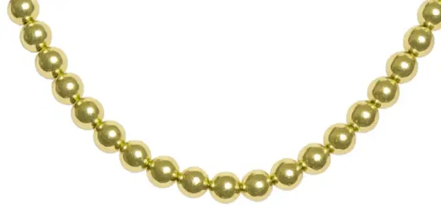 14K Gold Bead Chain Necklace