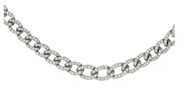 Wish Fine Jewelry 4.75cts Diamond 18K Gold Cuban Link Chain Necklace | Thumbnail 1