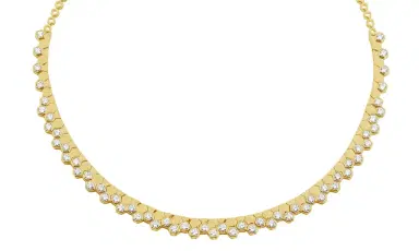 Wish Fine Jewelry 5.04ct Diamond 14K Gold Beehive Necklace | Thumbnail 1 Wish Fine Jewelry 5.04ct Diamond 14K Gold Beehive Necklace | Thumbnail 1