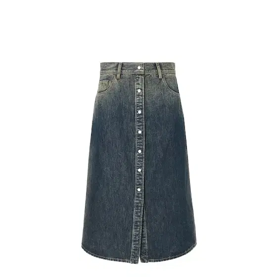 Fendi Flared 5-pocket long skirt made of blue mid-weight