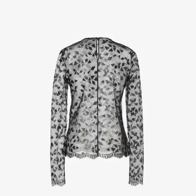 Fendi Slim-fit long-sleeved top made entirely of black Cuneo | Thumbnail 2 Fendi Slim-fit long-sleeved top made entirely of black Cuneo | Thumbnail 2