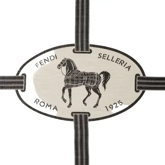 Fendi Shawl embellished with the Selleria motif in black