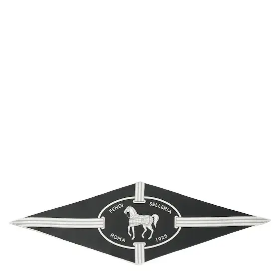 Fendi Diamond-shaped foulard with the Selleria motif, a graphic