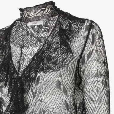 Fendi Long-sleeved shirt made of silk yarn with a black Cuneo | Thumbnail 5 Fendi Long-sleeved shirt made of silk yarn with a black Cuneo | Thumbnail 5
