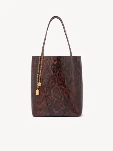 Chloé Chloé Spin tote bag in python-effect leather | Thumbnail 2 Chloé Chloé Spin tote bag in python-effect leather | Thumbnail 2