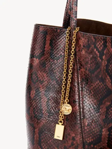 Chloé Chloé Spin tote bag in python-effect leather | Thumbnail 7 Chloé Chloé Spin tote bag in python-effect leather | Thumbnail 7