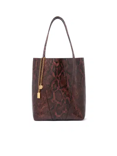 Chloé Chloé Spin tote bag in python-effect leather | Thumbnail 1 Chloé Chloé Spin tote bag in python-effect leather | Thumbnail 1