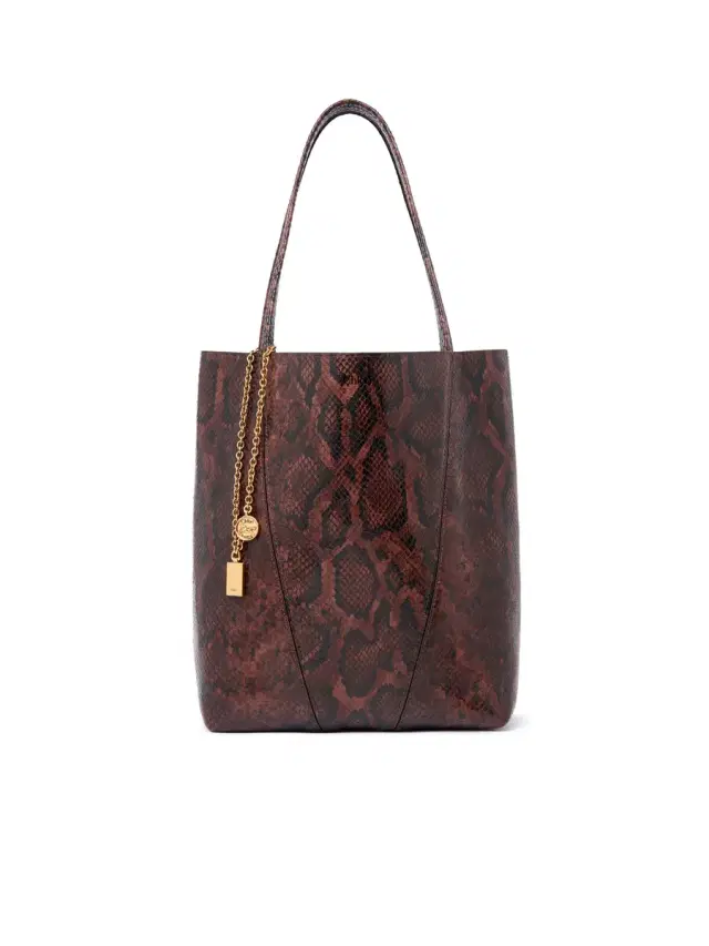 Chloé Chloé Spin tote bag in python-effect leather