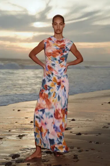Simkhai Acacia Draped Jersey Midi Dress | Thumbnail 2