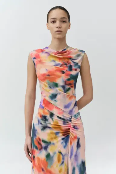 Simkhai Acacia Draped Jersey Midi Dress | Thumbnail 5